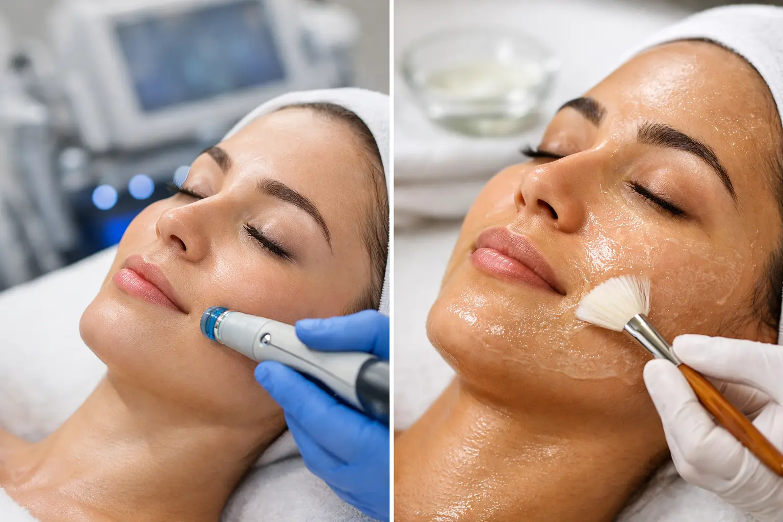 HydraFacial vs Chemical Peel Results Compared